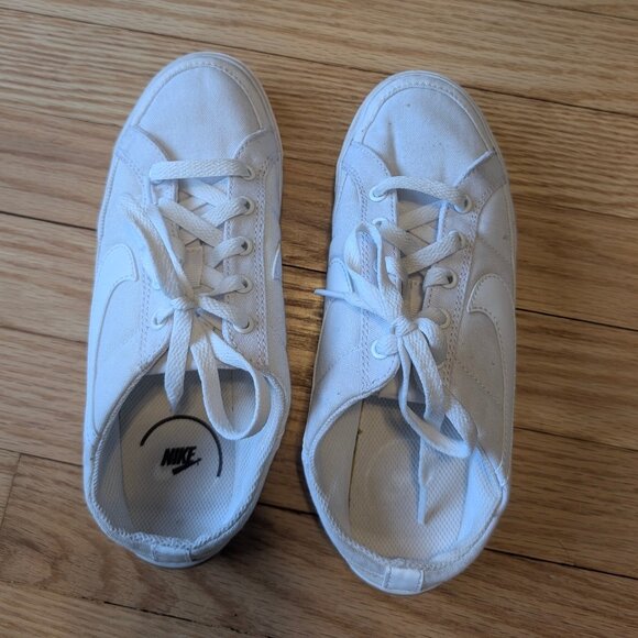 EUC Nike Women's 6 Court Legacy Mule sneakers white canvas slip on shoes slides - Picture 5 of 12